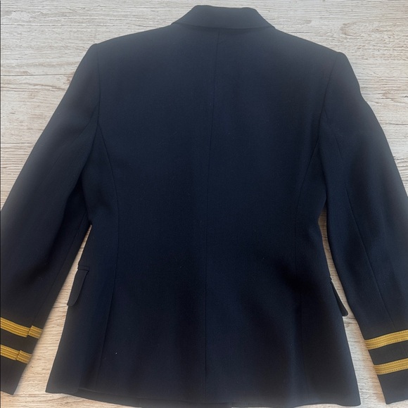 Lauren Ralph Lauren Navy Double Breasted Wool Captain Blazer Gold Buttons 6P - Picture 4 of 14